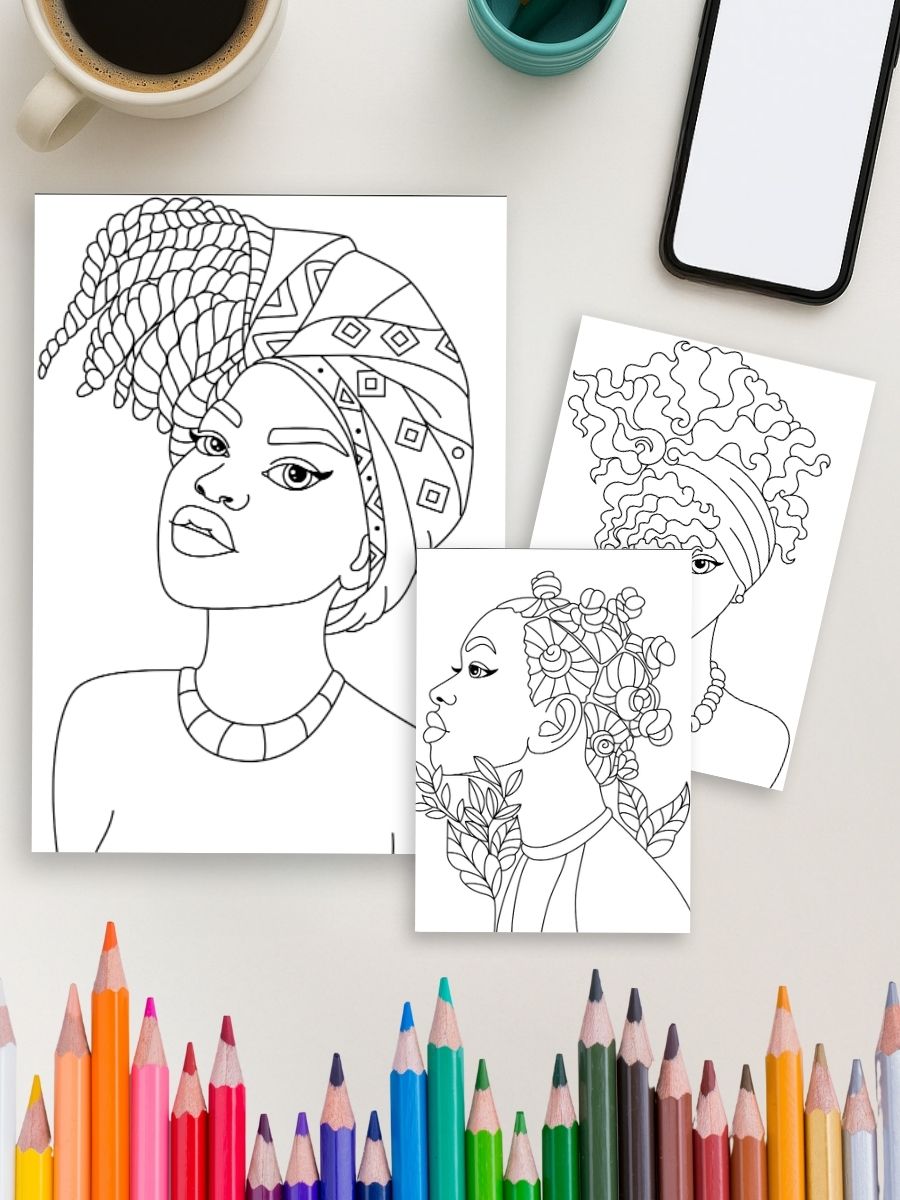 Beautifully Bold – 48 Black Girl Coloring Pages - Image 4