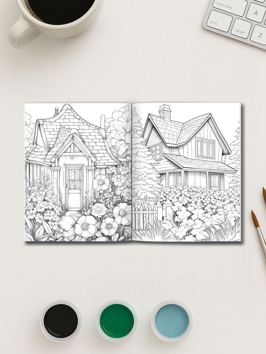 Cottage Garden Charm – 175 Cozy Flower Cottage Scenes - Image 3