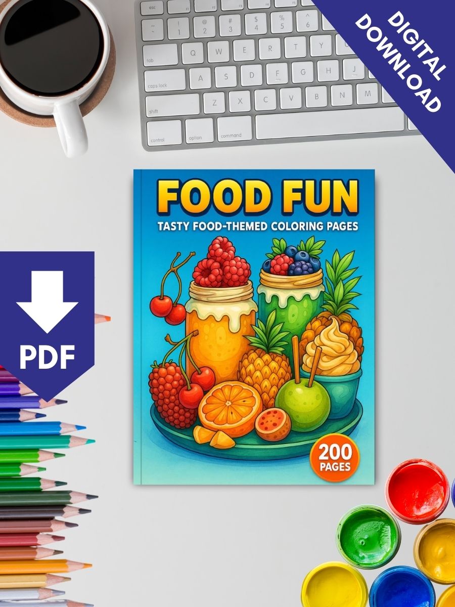 Food Fun – 200 Delicious Food-Themed Coloring Pages - Image 2