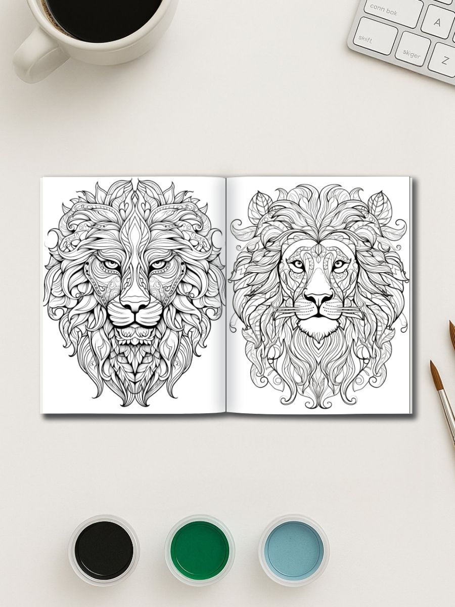 Mandala Lions – 50 Roaring Zen Animal Pages - Image 3