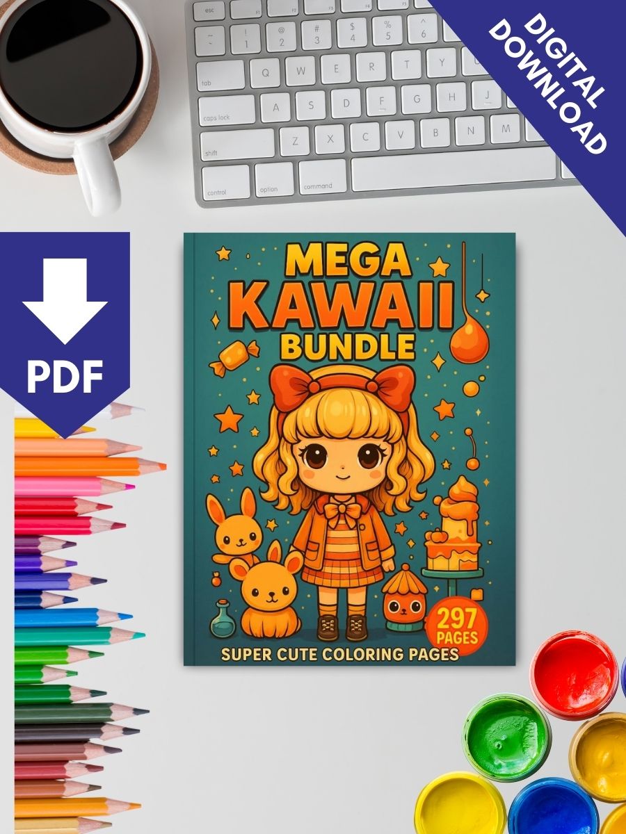 Mega Kawaii Bundle – 297 Super Cute Coloring Pages - Image 2